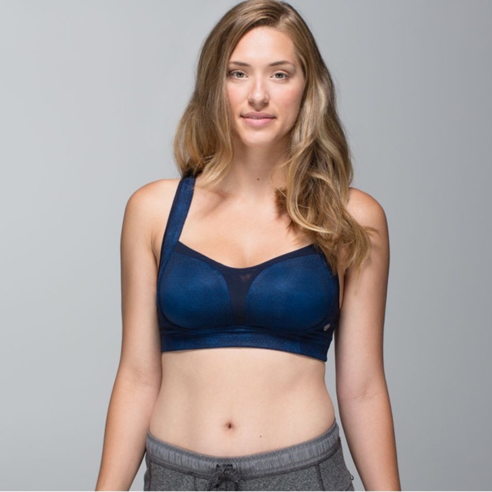 Lululemon Ta Ta Tamer II Sashico Cross Inkwell Rugged Blue / Inkwell Size 34D
